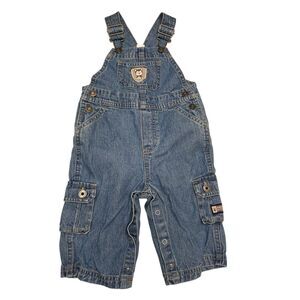Carter’s Baby Boy Denim Overalls Shortalls Cargo Pocket Blue 9 Months 9M Country